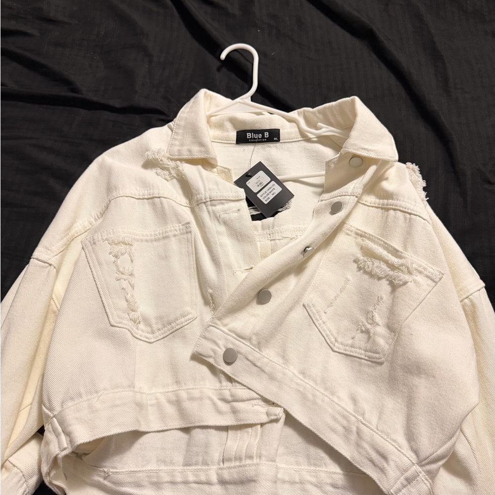 Blue B Women's Off-White Denim Jacket